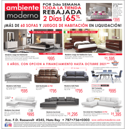 2 D&iacute;as - Ambiente Moderno