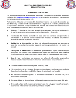 Terminos y Condiciones - Hospital San Francisco