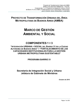 Programa Barrio 31 - Buenos Aires Ciudad
