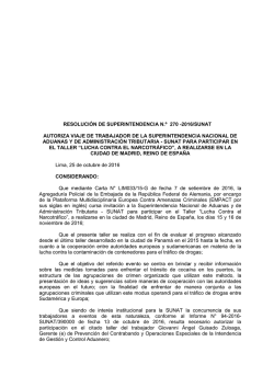 resoluci&oacute;n de superintendencia n.&ordm; 270