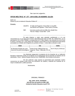 OFICIO M&Uacute;LTIPLE N&deg; 277 - 2016-UGEL.05-AGEBRE