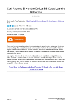 Casi Angeles El Hombre De Las Mil Caras Leandro Calderone