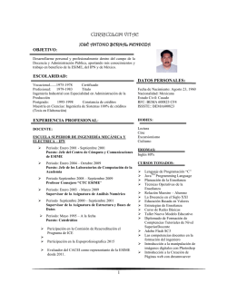 CURRICULUM VITAE - ESIME Zacatenco