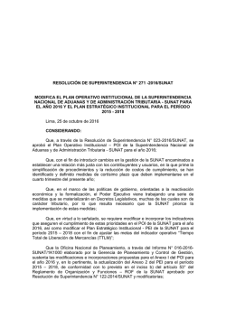 R. Superintendencia N&ordm; 271-2016