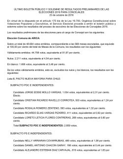 &Uacute;LTIMO BOLET&Iacute;N P&Uacute;BLICO Y SOLEMNE DE