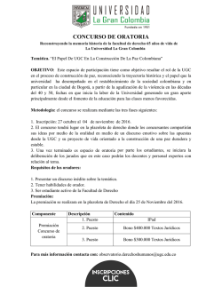 concurso de oratoria - Universidad La Gran Colombia