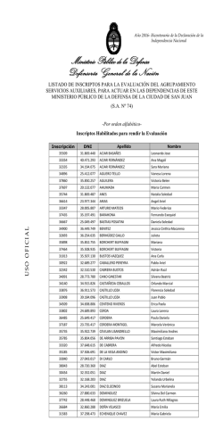 Ministerio P&uacute;blico de la Defensa Defensor&iacute;a General de la Naci&oacute;n