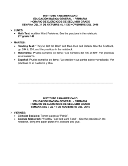 agenda de segundo grado - Instituto Panamericano