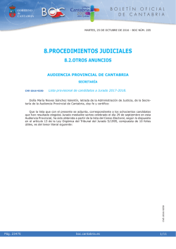 Lista de candidatos a jurado