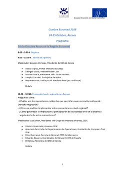 Programa - Consejo Econ&oacute;mico y Social