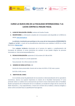 curso la nueva era de la fiscalidad internacional y la lucha contra el