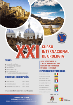 afiche urologia okkk - Sociedad Ecuatoriana de Urolog&iacute;a