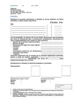 Legalizaci&oacute;n de libros