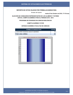 SISTEMA DE VOTACIONES ELECTR&Oacute;NICAS
