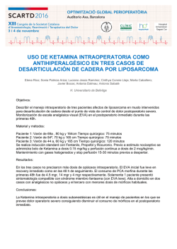 uso de ketamina intraoperatoria como