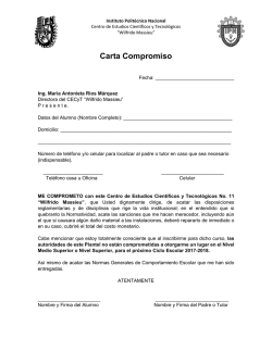 Carta compromiso - CECyT 11 - Instituto Polit&eacute;cnico Nacional