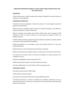 CONDICIONES PROMOCION CAMBIATE A CLARO Y RECIBE