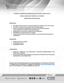 a todas las personas interesadas en aplicar al puesto (011) oficial