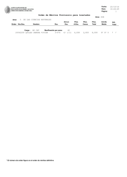 Orden de M&eacute;ritos Provisorio para traslados