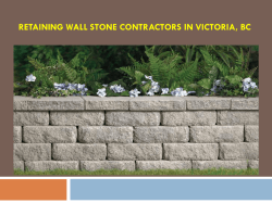 Retaining Wall Stone Contractors in Victoria, BC
