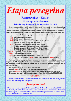 Roncesvalles - Zubiri - Asociaci&oacute;n de Amigos del Camino de