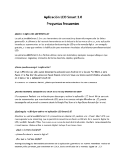 Aplicaci&oacute;n LEO Smart 3.0 Preguntas frecuentes