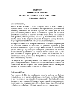 ARGENTINA PRESENTACION ORAL ONG PRESENTADO EN LA