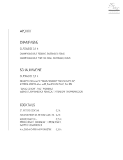Weinkarte St. Peter Stiftskeller