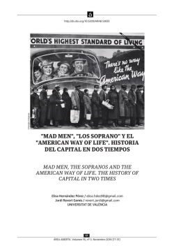 "Mad Men", "Los Soprano" y el "American Way of Life". Historia del