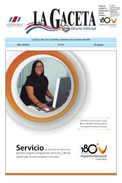 la gaceta n&deg; 210 de la fecha 02 11 2016
