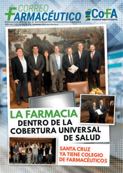 Publicaci&oacute;n Oficial de la Confederaci&oacute;n Farmac&eacute;utica Argentina