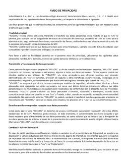 AVISO DE PRIVACIDAD