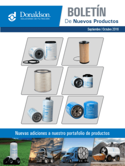 Bolet&iacute;n de nuevos productos septiembre