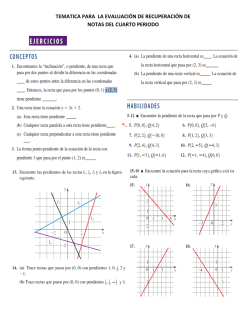 TEMATICA PARA LA EVALUACI&Oacute;N DE RECUPERACI&Oacute;N DE NOTAS DEL CUARTO
