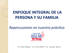 Enfoque Integral de la persona y su familia