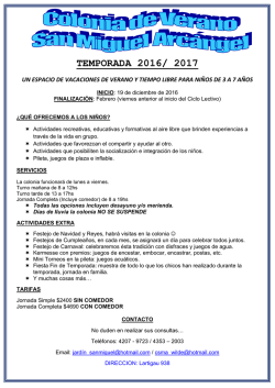 TEMPORADA 2016/ 2017