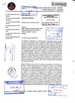 f &uuml;. - Colegio M&eacute;dico Arequipa