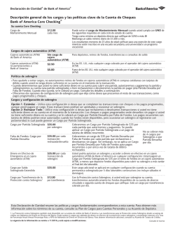 Descripci&oacute;n general de los cargos y las pol&iacute;ticas