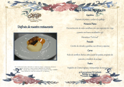 Disfrute de nuestro restaurante Men&uacute; Especial Degustaci&oacute;n