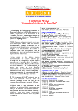 III CONGRESO ADESyD - Asociaci&oacute;n de militares espa&ntilde;oles AME