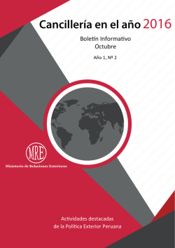 octubre - Ministerio de Relaciones Exteriores