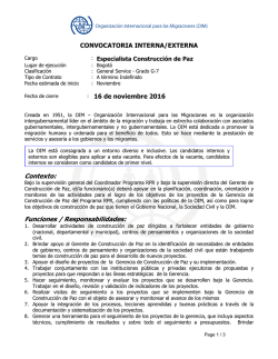 CO-CT-1372 ESPECIALISTA CONSTRUCCI&Oacute;N DE PAZ