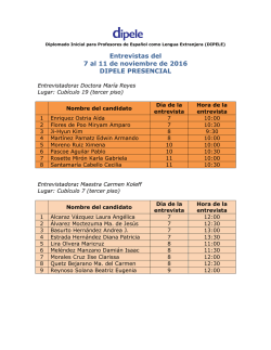 Lista de candidatos a entrevista DIPELE presencial 2017-1