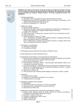 ANUNCIO de la Gerencia del Sector de Teruel del Servicio