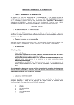 t&eacute;rminos y condiciones de la promoci&oacute;n