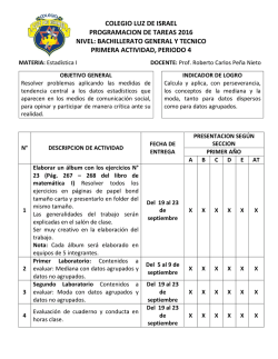 Estadstica 1 1ACTP04 - Colegio Bautista Luz de Israel