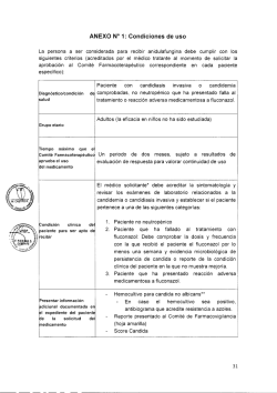 ANEXO N&deg; 1: Condiciones de uso