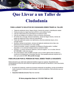 Que Llevar a un Taller de Ciudadan&iacute;a