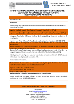 Programa - Lima - Congreso de la Rep&uacute;blica