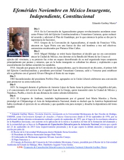 Efem&eacute;rides Noviembre en M&eacute;xico Insurgente, Independiente